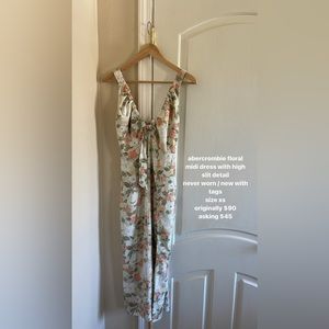 abercrombie nwt floral midi dress